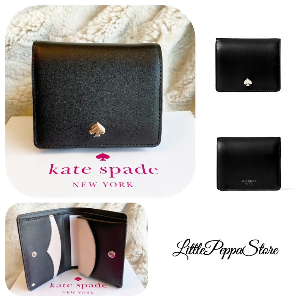 KATE SPADE NADINE SMALL BIFOLD WALLET IN BLACK